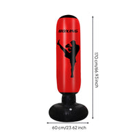 Inflatable Punching Pillar Responsive-Action Inflatable Punching Bag Stable Striking Bag for Beginners, Playroom