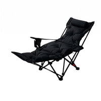 Reclining Chair with Footrest Four-Position Patio Recliner Metal Frame