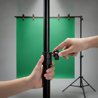 Backdrop Stand with Green Screen Adjustable Green Background Set with Stand Portable Photo Greenscreen Background for Video Filming