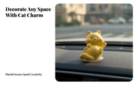 Tiny Feline Figurine Miniature Size Micro Landscape Cat Ornament DIY Accessory Micro Landscape Decor for Collectors, Desktop, Car Dashboard