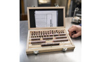 47 Pieces Gauge Block Set with Wooden Case Fine-Tolerance Steel Gauge Block Set Calibration Blocks for Inspectors, Metrology Labs, Machine Shops