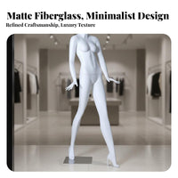 High-End Fiberglass Mannequin Elegant Design women's Clothing Mannequin Stable Base Female Display Figure Long-Lasting for Shop Merchandisers, Fashion Designers, Window Displays, Boutiques, Shopping Malls, Exhibitions