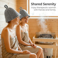 Sauna Hat for Women and Men with Lightweight Felt Material for Infrared Heat Protection, Moisture Absorbent Cap for Home Spa Sessions