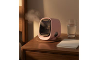 Mini Air Refrigerator Desktop Use USB Desk Fan Rounded Rectangular Home Appliance