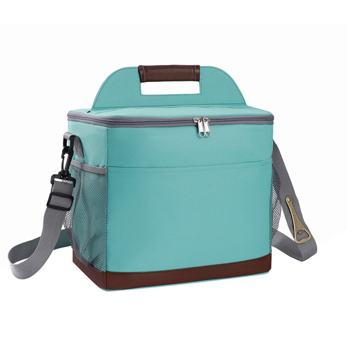 Zippered Insulated Lunch Bag Adjustable Strap Soft-Sided Lunch Bag Top Handle Thermal Meal Tote Easy to Clean for Picnic