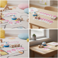 Wooden Matching Game Natural Wood Toy Problem-Solving for Preschoolers