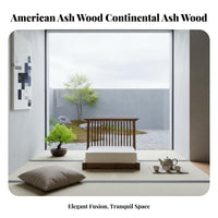 New Chinese Design Rectangular Tatami Tea Table Carbonized Finish Floor Seating Furniture Solid Wood Construction Low Desk Space-Saving for Minimalists, Apartment Dwellers, Living Room, Bay Window, Small Areas, Bedroom