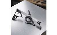 Combination Square with Bubble Level 0-180 Degree Combination Square Angle Locator Multifunction Protractor Stainless Steel