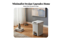 Large Capacity Foot Pedal Trash Can Hands-Effortless Operation Double Opening Trash Can Easy to Clean Foot Pedal Waste Bin Long-Lasting Construction for Kitchen, Bathroom, Living Room, Bedroom