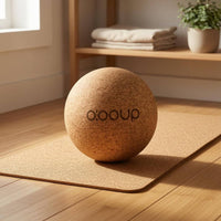 High-Density Cork Massage Ball Spherical Fascia Release Ball Textured Exercise Aid Logo Printed for Mind-Body Practice Practice