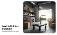High Load Capacity Foldable Platform Cart Space Saving Foldable Platform Truck Textured Non-Slip Surface Steel Push Cart Dolly Multipurpose for Delivery Personnel, Maintenance Personnel, Office Workers, Factory, Workshop, Stockroom, Garage