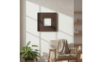 Wooden Picture Frame Rustic-Lumber Frame with Black Border Wall-Mountable for Bedroom, Hallway