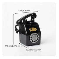 Rotary Phone Piggy Bank Vintage Telephone Piggy Bank Telephone-Shaped Cash Box Decorative Dial Phone Cash Box Nostalgic