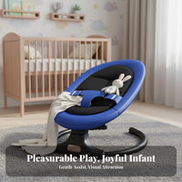 Automatic Rocking Electric Baby Bouncer Anti-Rollover Design Infant Rocker Adjustable Recline 5-Point Harness for Newborns, Infants, New Parents, Sleep Time, Nursery, Bedroom, Living Room