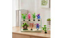 7 Pieces Aquarium House with Plants Textured Aquarium Decoration Set Aquatic Tank Decoration Set Non Decorations Lifelike