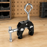 2 Pieces Screw-Tightened Roof Rack Awning Mount T-Handle Roof Rack Clamp Angled Grips Tent Pole Clamp Black