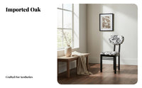 Upholstered Wooden Dining Chair Wabi-Sabi aesthetic Upholstered Wooden Leg Chair