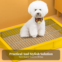 perforated surfaceded Dog Potty Tray with spray barrier leak-resistant for Indoor, Home, Large Dogs