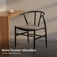 With Footrest Retro High Stool Anti-Rust Finish Wrought Iron Wood Seat Chair Heavy Duty Cafe Counter Chair for Restaurant Owners, Homeowners, Interior Designers, Bar, Dessert Shop, Dining Room, Kitchen