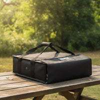 Insulated Pizza Delivery Bag Meal Transport Bag Professional Pie Carrier with Handles Large Carrier for Picnics