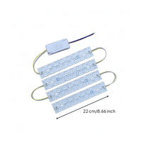 LED Light Strip Assembly Double-Row Light Bar Assembly LED Bar Module Round Lens Covers Driver Module White