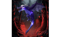 Hanging Dragon Decoration Halloween Inflatable Dragon Decor LED Lights Sturdy for Yard, Haunted House