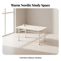Ergonomic Design Adjustable kidneyShaped Desk Rounded Corners children's Furniture Large Workspace Writing Table Non-Slip Feet for Students, Toddlers, Parents, Study Room, Bedroom, Classroom, Playroom