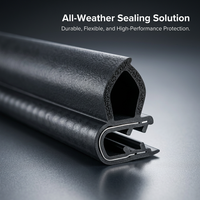 EPDM Rubber Seal Strip for Car Doors and Cabinets Weatherstrip Gasket, Waterproof Heat Resistant Noise Reduction