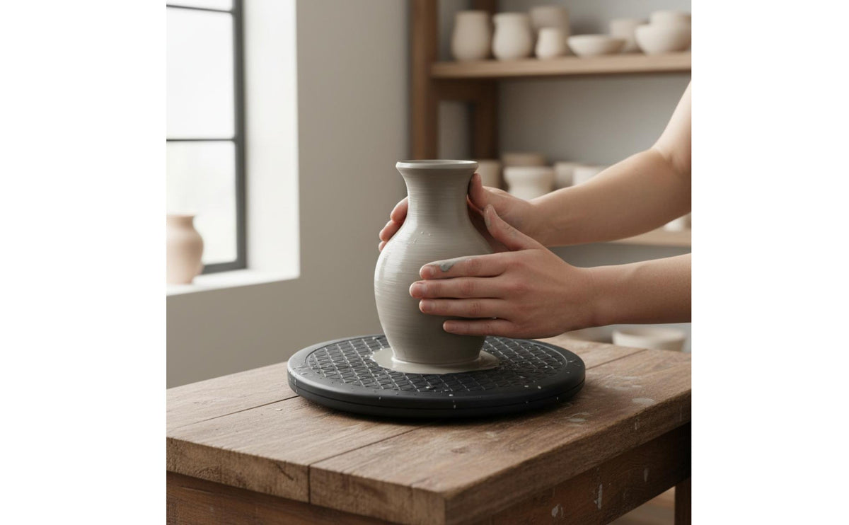 Plastic Turntable 360° Rotation Rotating Pottery Stand Wear-Resistant