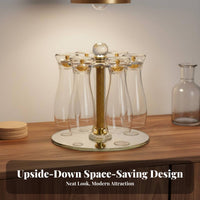 Inverted Vino Glass Display European Design Freestanding Vino Glass Stand Freestanding Stemware Stand Decorative Bar Accessory