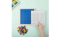 Early Learning Educational Counting Board Paint Wooden Hundred Board 1-100 Number Grid Game for Preschoolers, Kids, Toddlers, Homeschool, Classroom