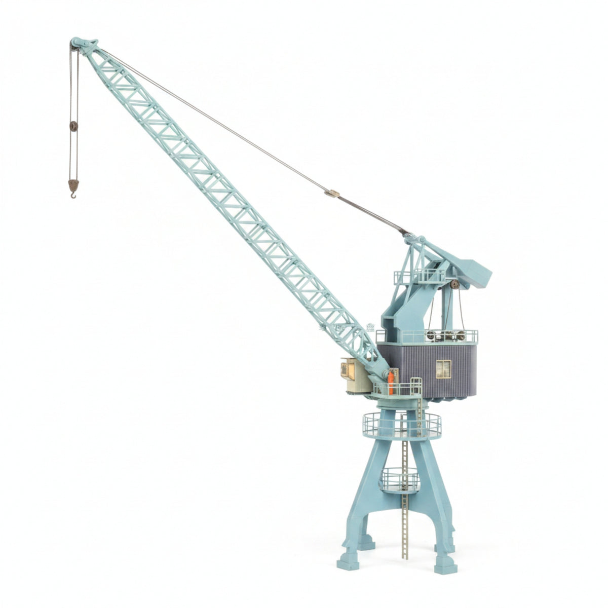 Railway Crane Model Assembled Industrial Crane Model Diorama Accessory Miniature Realistic for Hobbyists