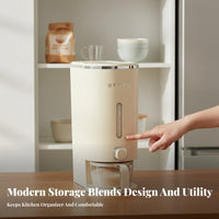 Rice Dispenser Food Grade Material Sealed Rice Storage Bin Single Press Dispense for Narrow Areas, Pantry