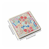 South Seas Theme Ceramic Coaster Embossed Tea Cup Coaster Decorative Tea Cup Mat Easy to Clean for Homestay, Coffee Shop