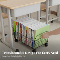 Rolling Book mobile organizer lowlow-silhouette Design Wheeled Organizer mobile organizer with casters for children
