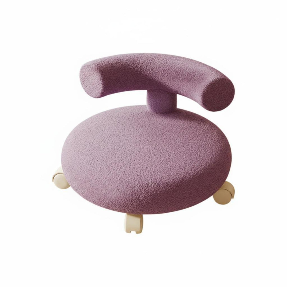 Quiet Casters Low support Task Stool 360-Degree pivot casters Household Furniture Modern Design wheeled Seat for Homemakers, Beauticians, Playroom, Floor Cleaning, Salon, Repair Work
