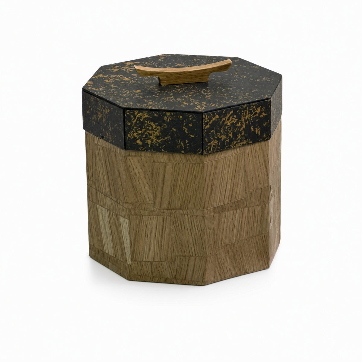 Octagonal Storage Box Decorative Wooden Box with Lid Artisanal for Living Room