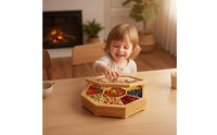 Covered Snack Organizer Smooth Finish Multi Compartment Tray Food Divided Snack Tray