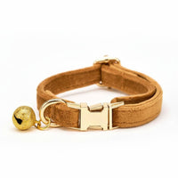 Velvet Cat Collared with Bell Adjustable Size Personalized Cat ID for Kittens, Small Dogs