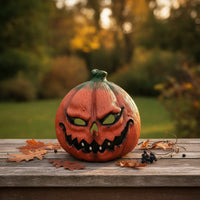 Scary Pumpkin Face Covering Creepy Full-Coverage Pumpkin Face Covering Textured for Cosplayers, Halloween, Costume Parties