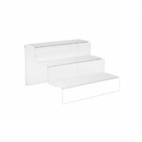 High Clarity Acrylic Step Display Stand Multi Purpose Tiered Acrylic Display Shelf Sturdy Home Decor Thickened Material for Live Broadcasting