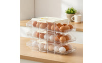 Automatic Rolling Egg Holder Slim Egg Storage Container Tidy for Kitchen