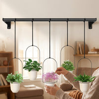 Plant Pots and Hanging Basket for Outdoor Plants, Round Wire Integrated Hanging Plant and Wall Planter, Fence Planters for Balcony, 10cm Base