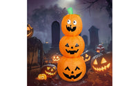 Stacked Pumpkin Inflatable Tall Stacked Pumpkins Large Jack O'lantern Decoration for Homeowners, Lawn