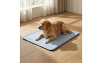 Breathable Cooling Sleeping Pad Ice-Silk Style Cooling Pet Mat Textured Low-Rise for Dogs, Cats, Resting