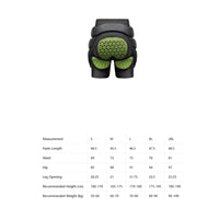 Padded Hip Protection Shorts High Waist Cushioning Shorts with Hip Pads Shock-Absorbing for Skiers, Snowboarders, Skiing, Snowboarding