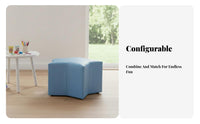 Cute Celestial Design Star and Moon Shaped Soft Chair Playful Aesthetic child's Low Seat Sturdy Construction kids' Furniture for Preschoolers, Toddlers, Educators, Kindergarten, Daycare Center, Classroom, Bedroom