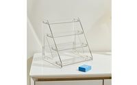 Tiered Acrylic Display Stand 4-Tier Display Stand with Tiers Acrylic Riser Clear Transparent for Collectors, Countertop, Vanity
