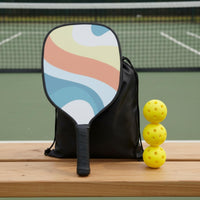 Includes Carrying Bag 2 Player Pickleball Set Colorful Wavy Design Pickleball Racket Set for Beginners