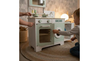 Play Fridge Cooktop Sink Set Realistic Simulation Sound and Illuminated Kitchenette Toy Multi-Functional Wooden Toy Kitchen